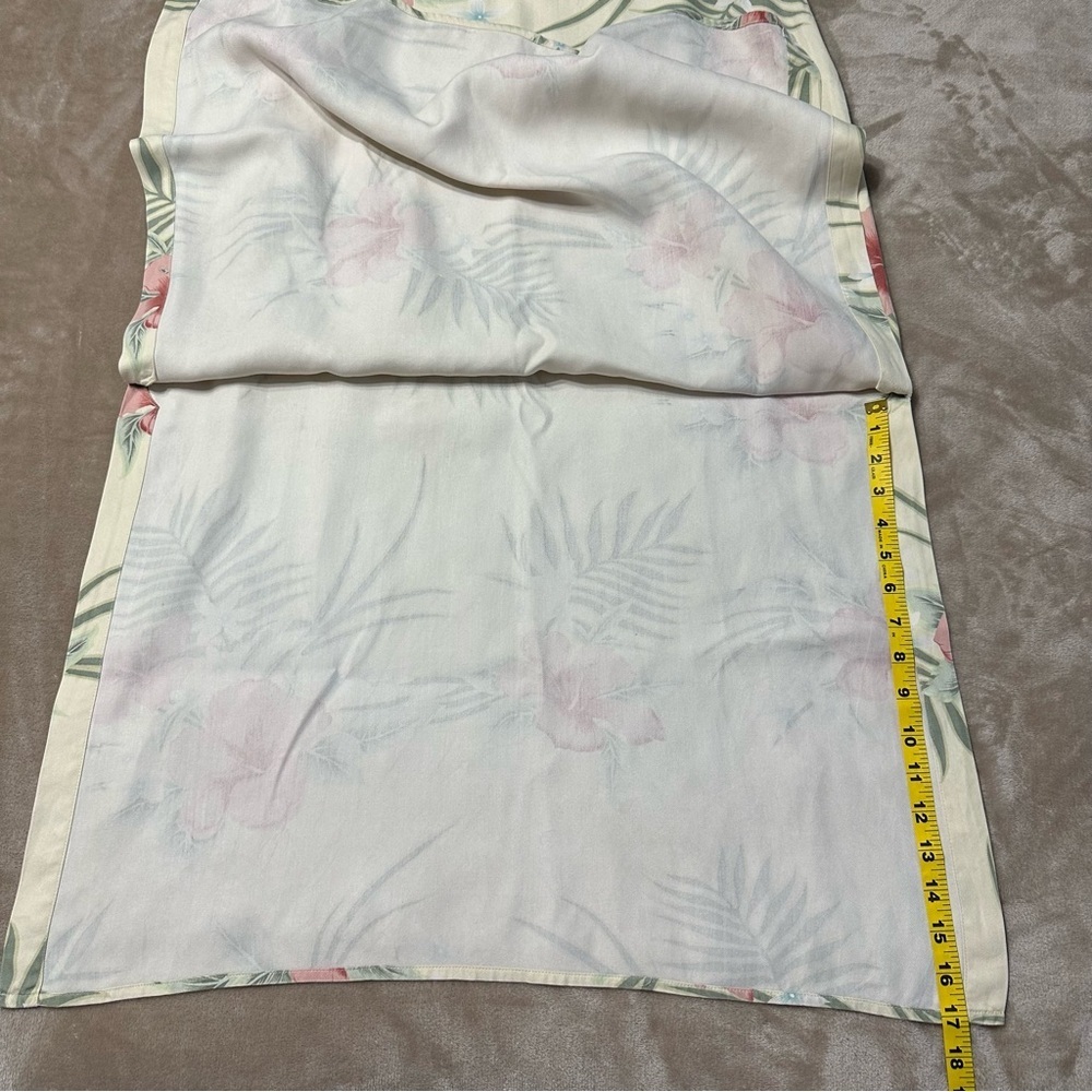 Tommy Bahama 100% Silk Hawaiian Floral Sleeveless Maxi Yellow Dress Size Medium - Picture 9 of 10